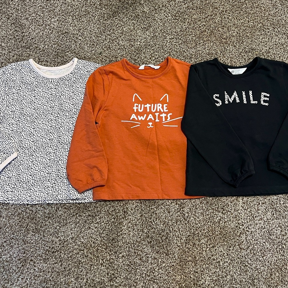 H&M sweatshirts toddler girl size 5T